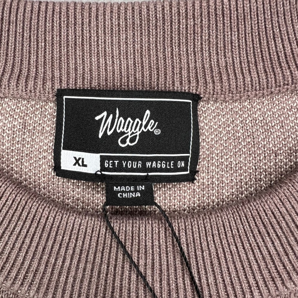 Waggle Upland Wildknit Sweater Mens XL Brown Pheasant Bird Graphic Crewneck - Picture 6 of 12
